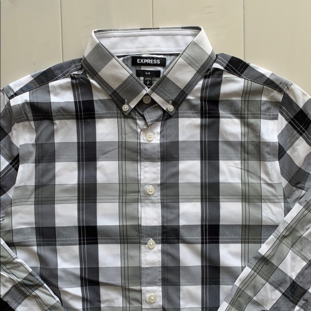 [ Express ] - Plaid Button Down Shirt